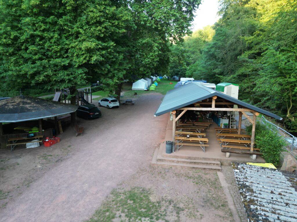 Unser Zeltplatz von oben